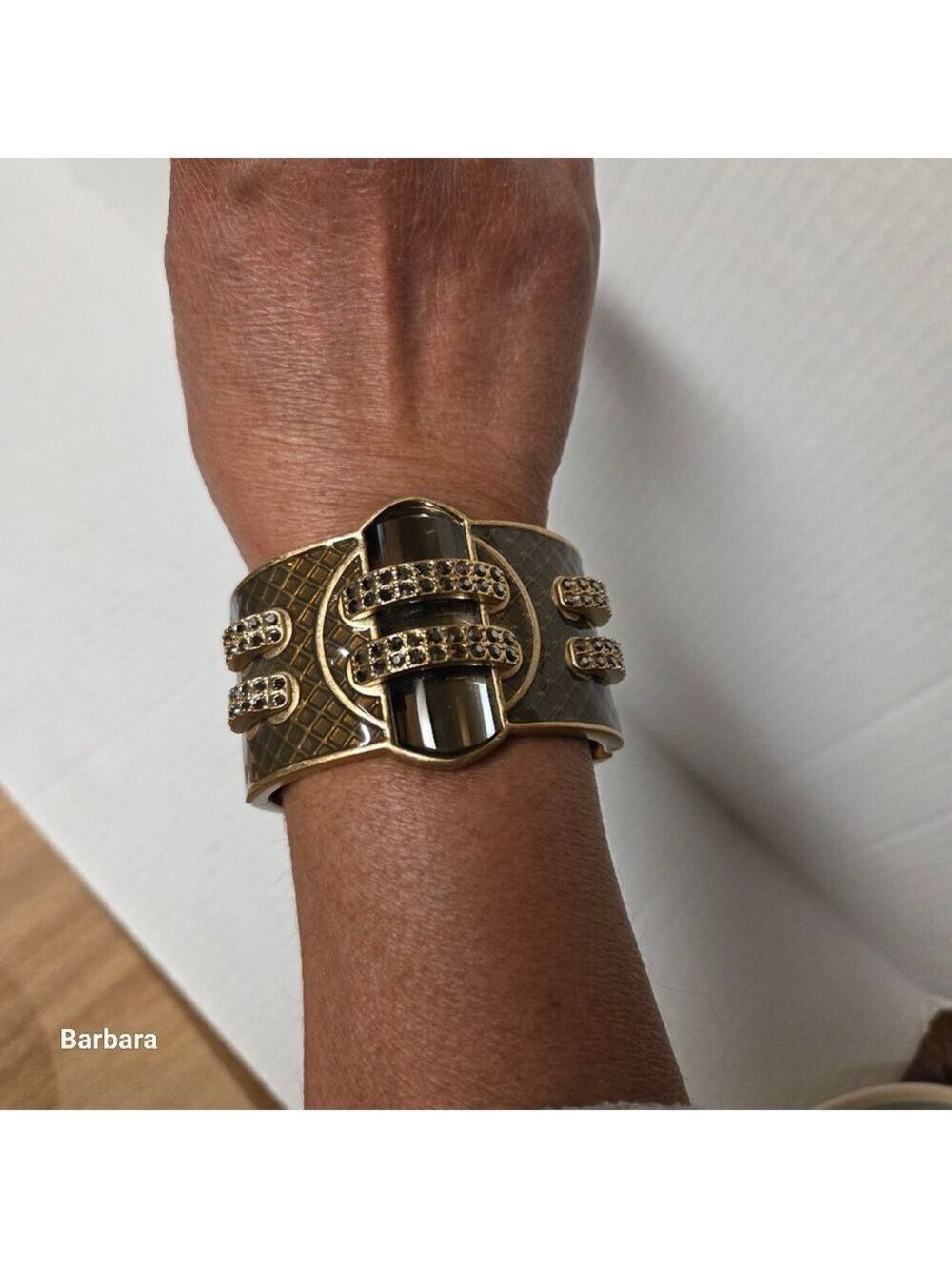Vintage Lia Sophia "Ransom" Hinge Cuff Bracelet